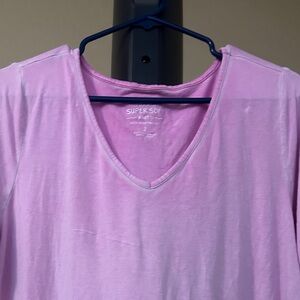 Torrid Super Soft Pink V-Neck Top